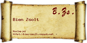Bien Zsolt névjegykártya