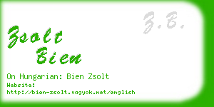 zsolt bien business card